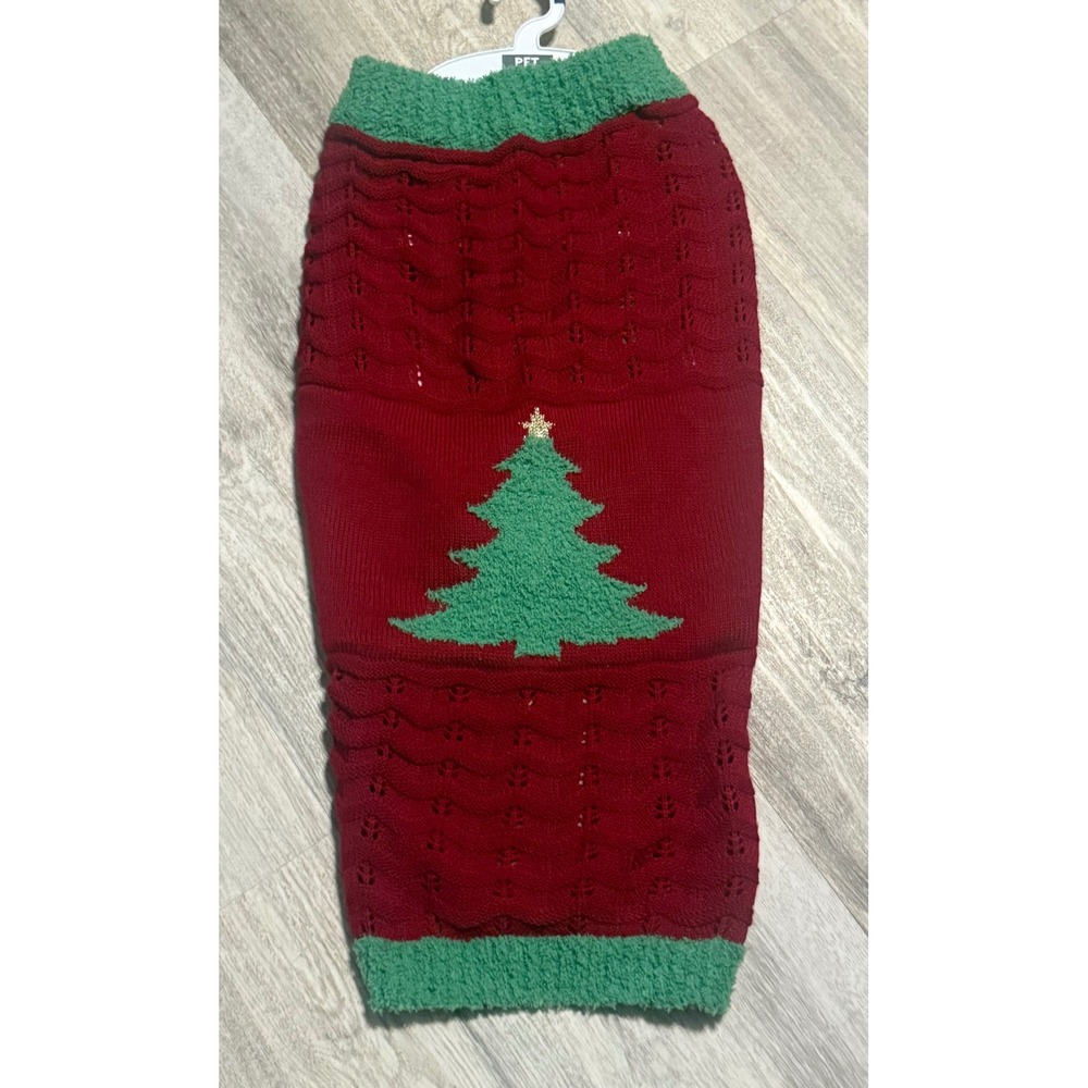 Pet Spirit Red Christmas‎ Tree Dog Sweater XL Holiday Festive
